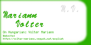 mariann volter business card